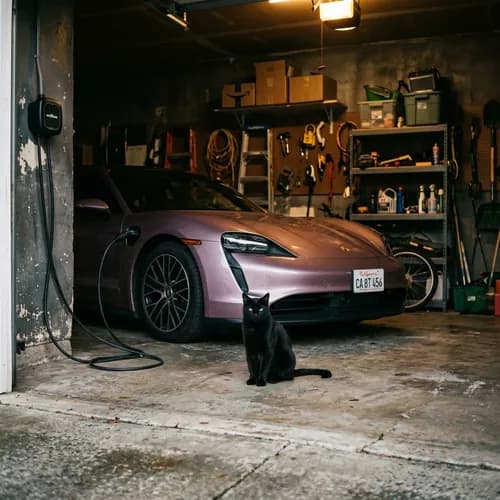Porsche Taycan at Porsche Home Charger